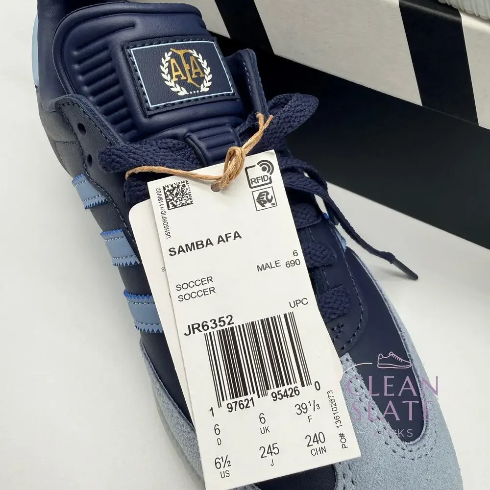 Adidas Samba AFA Argentina 50th JR6352 Shadow Navy Gold Men's 6.5 NIB - Picture 2 of 9